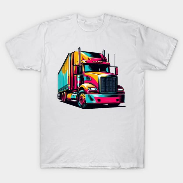 Semi Truck T-Shirt by Vehicles-Art